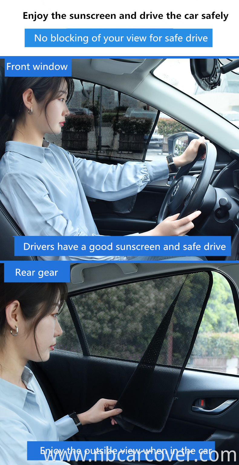 Heat UV block reflective 4 pieces portable static best hight quality sunshade car